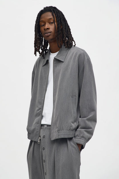 Relaxed Upper East Side Zip Jacket - Charcoal