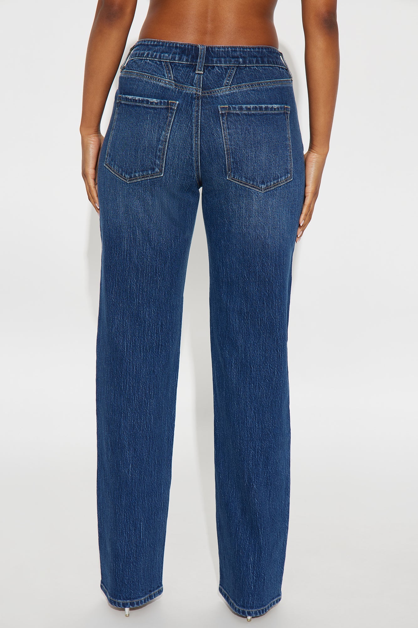Deserved It Stretch Straight Leg Jeans - Dark Wash