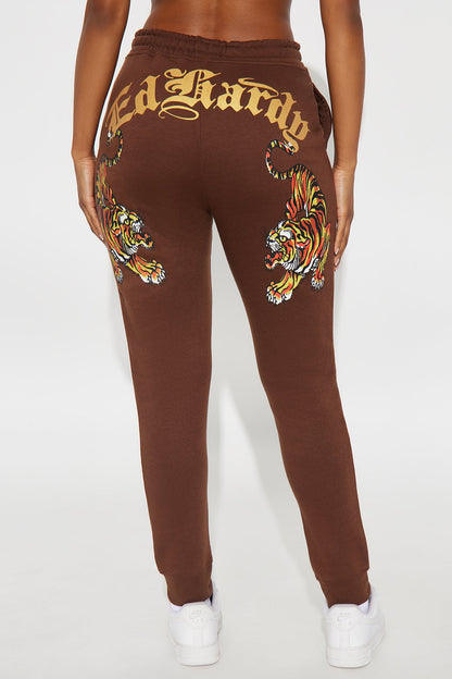 Ed Hardy Double Take Tiger Jogger - Brown
