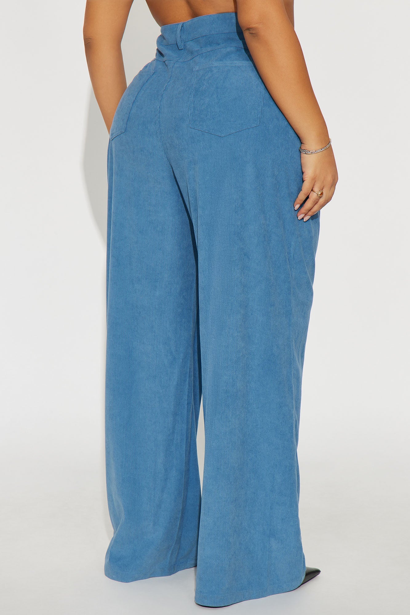 Everyday Casual Corduroy Wide Leg Pant 32″ - Blue