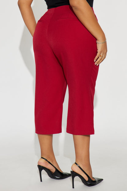 In The Moment Capri Trouser Pant 19″ - Red