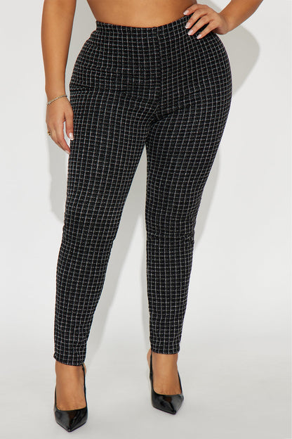 High Noon High Rise Tweed Legging - Black