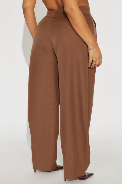 Margaret Barrel Trouser Pants 32″ - Chestnut