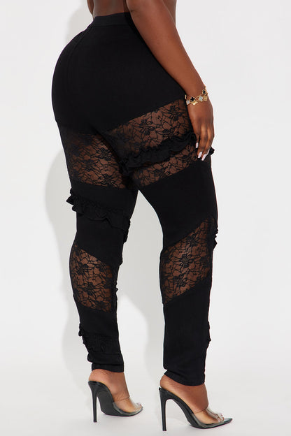 Dreamcatcher Lace Skinny Jeans - Black