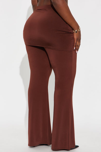 Paloma Wrap Skirt Pant - Chocolate