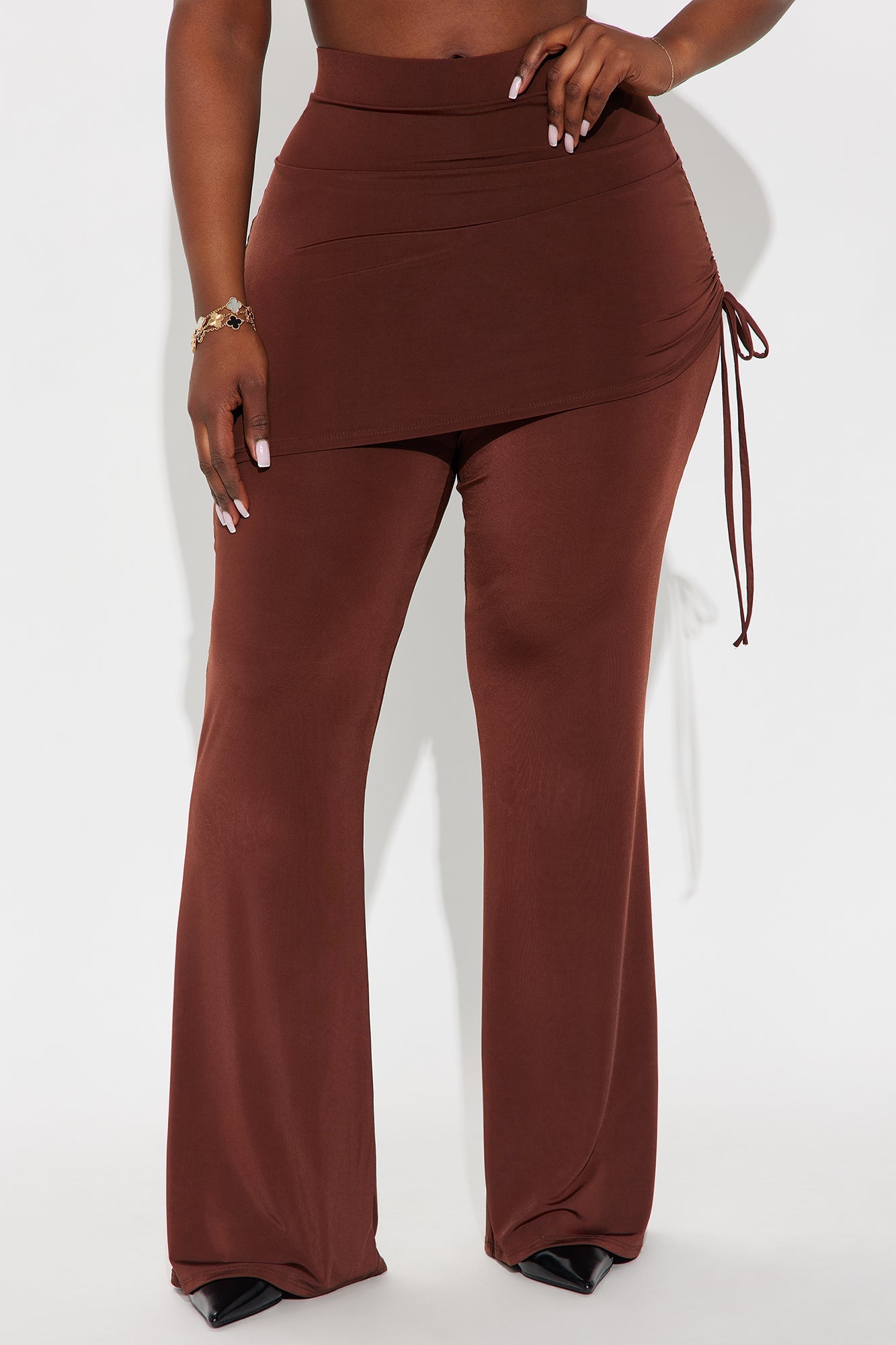 Paloma Wrap Skirt Pant - Chocolate