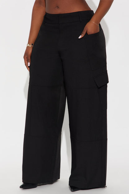 Vera Twill Cargo Jogger Pant 32″ - Black