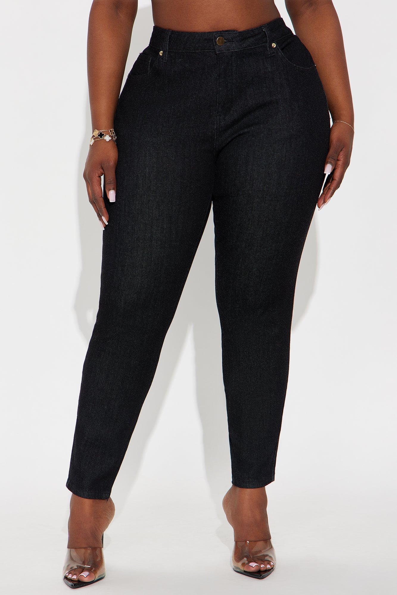 Made For Me Mid Rise Skinny Jeans - Black Wash