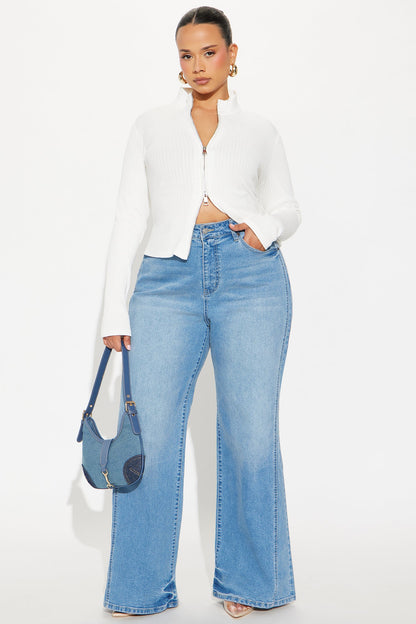 Upper West High Rise Stretch Flare Jeans - Medium Wash