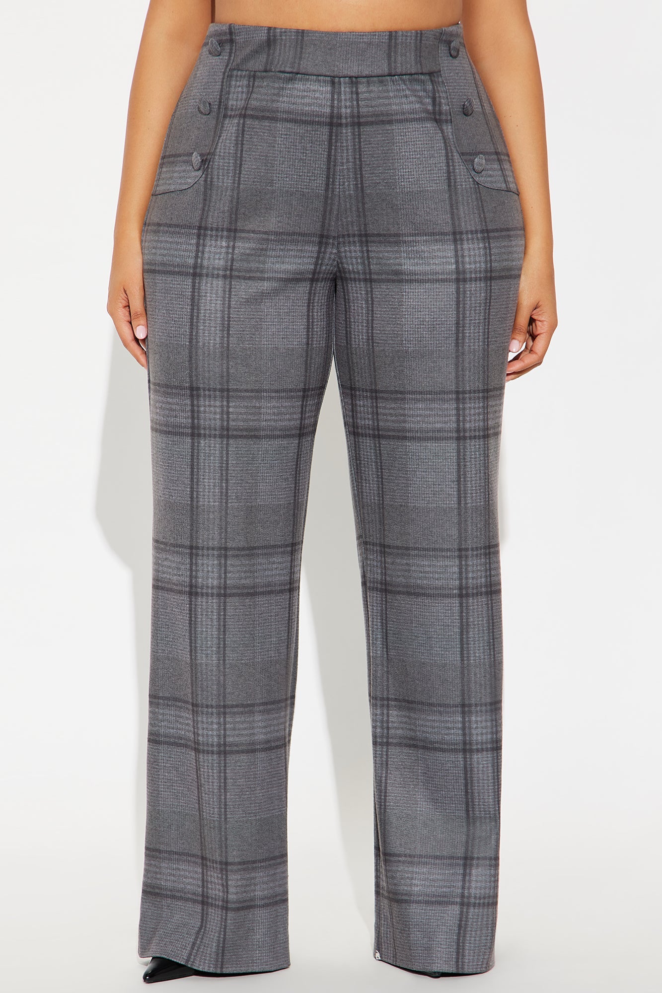 Feeling Preppy Wide Leg Pant 33 - Grey/combo