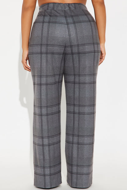 Feeling Preppy Wide Leg Pant 33 - Grey/combo