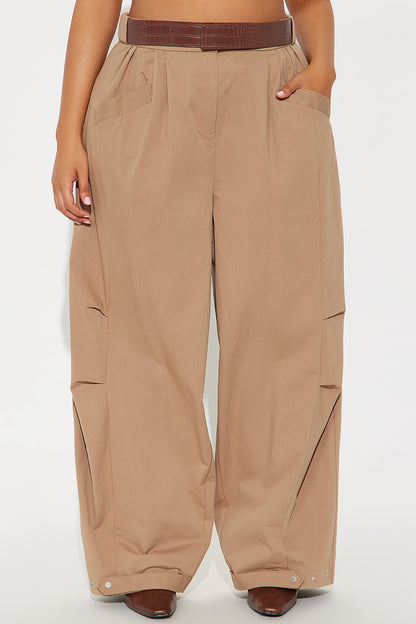Better Days Barrel Leg Pants 33 - Mocha