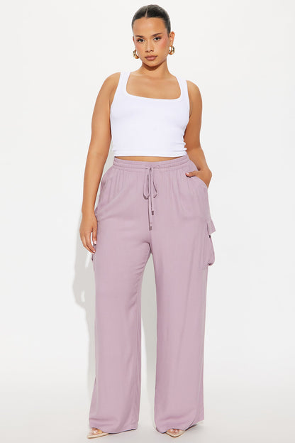 Camilla Wide Leg Cargo Pant - Orchid