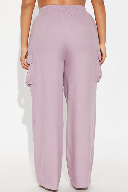 Camilla Wide Leg Cargo Pant - Orchid