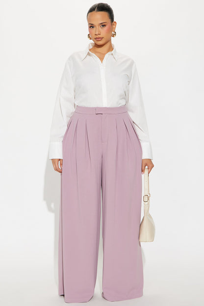 Charlie Wide Leg Trouser 33″ - Violet