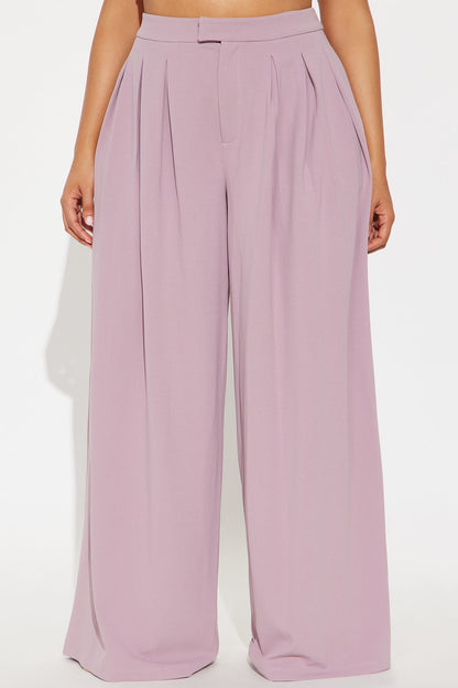 Charlie Wide Leg Trouser 33″ - Violet