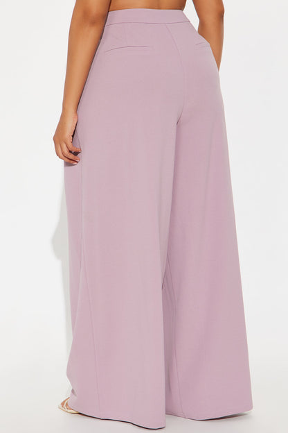 Charlie Wide Leg Trouser 33″ - Violet