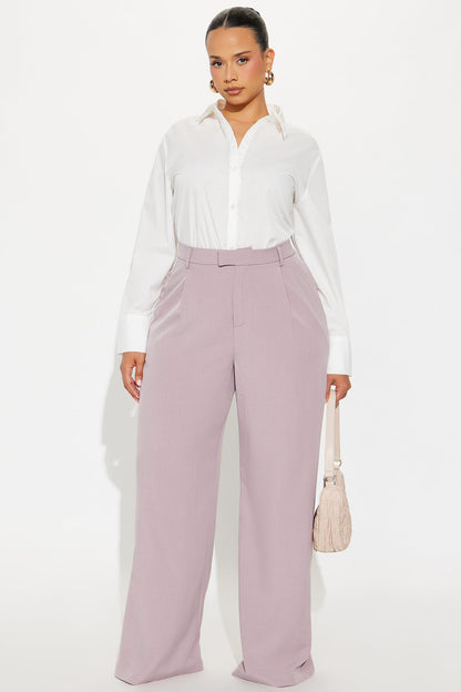 Etta Wide Leg Pant 33″ - Orchid
