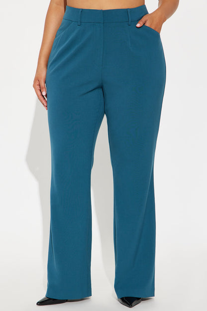 Tasha Dressy High Rise Pants - Teal