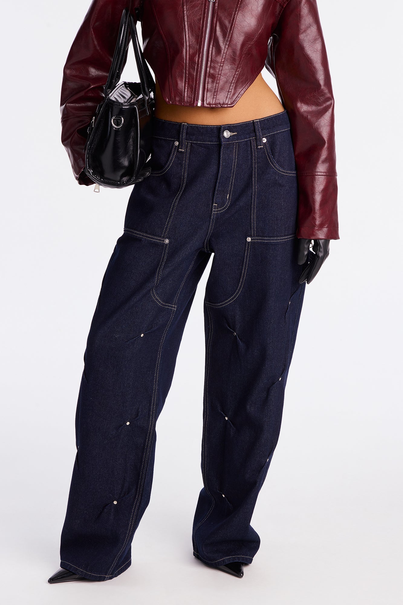 Round The Clock Straight Leg Jeans - Dark Denim