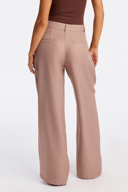 Rene Wide Leg Trouser Pant 32″ - Taupe