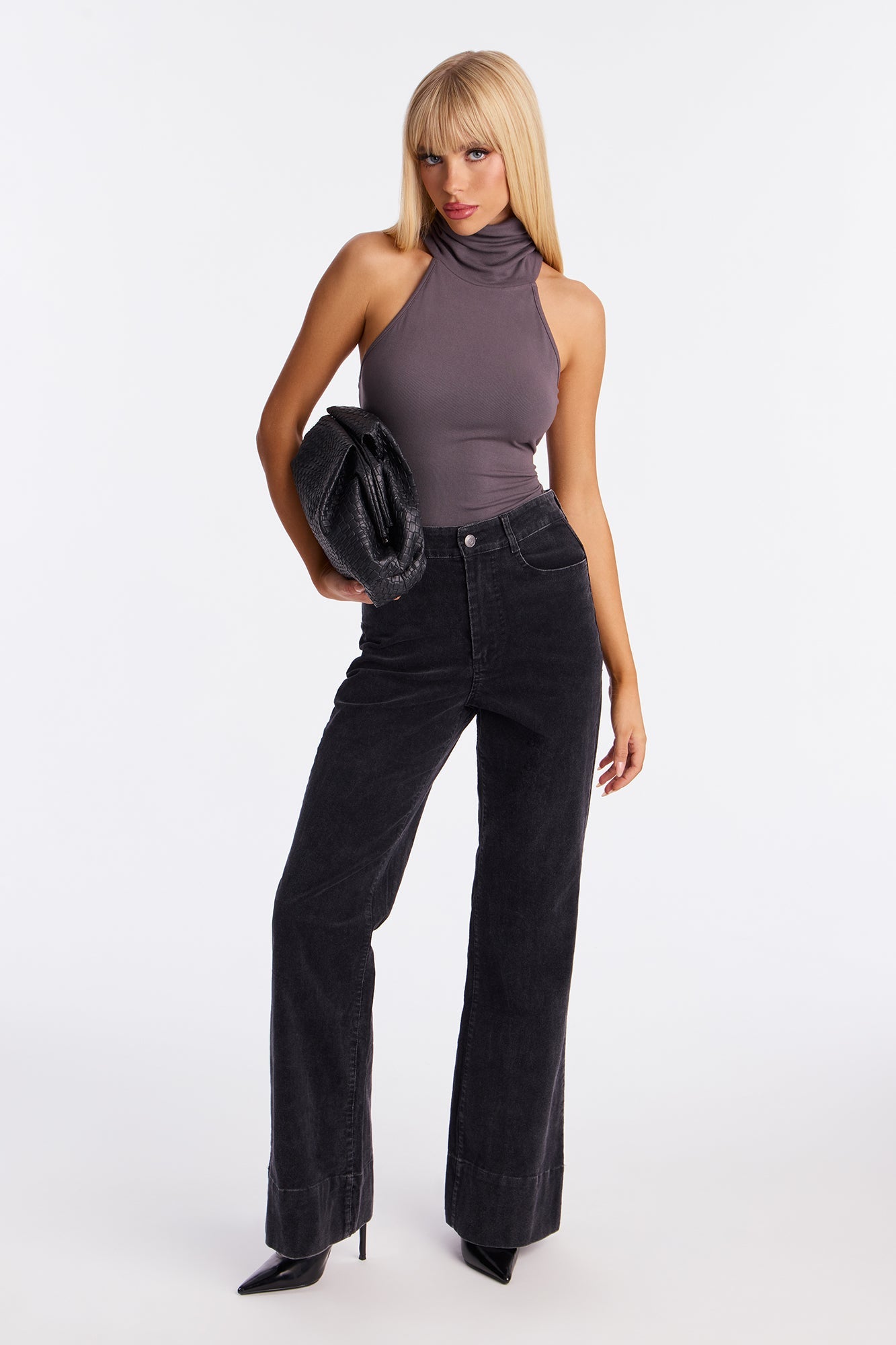 Chasing Sunsets Corduroy Flare Pant 32″ - Black