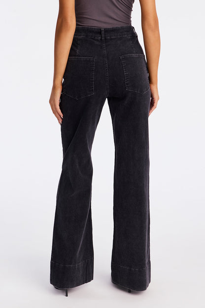 Chasing Sunsets Corduroy Flare Pant 32″ - Black