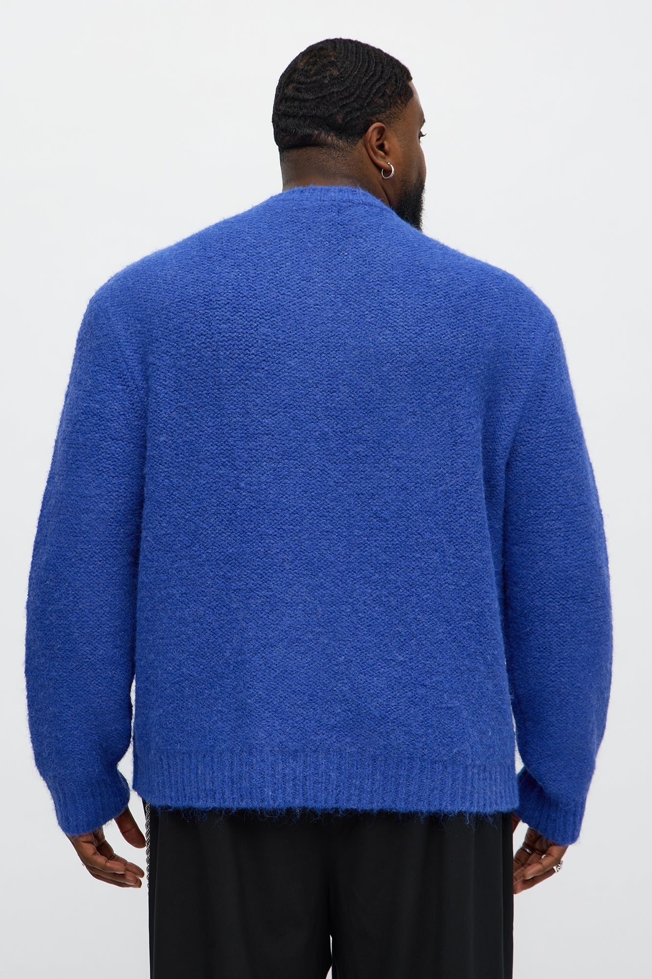 Oversized Fluffy Sweater - Blue