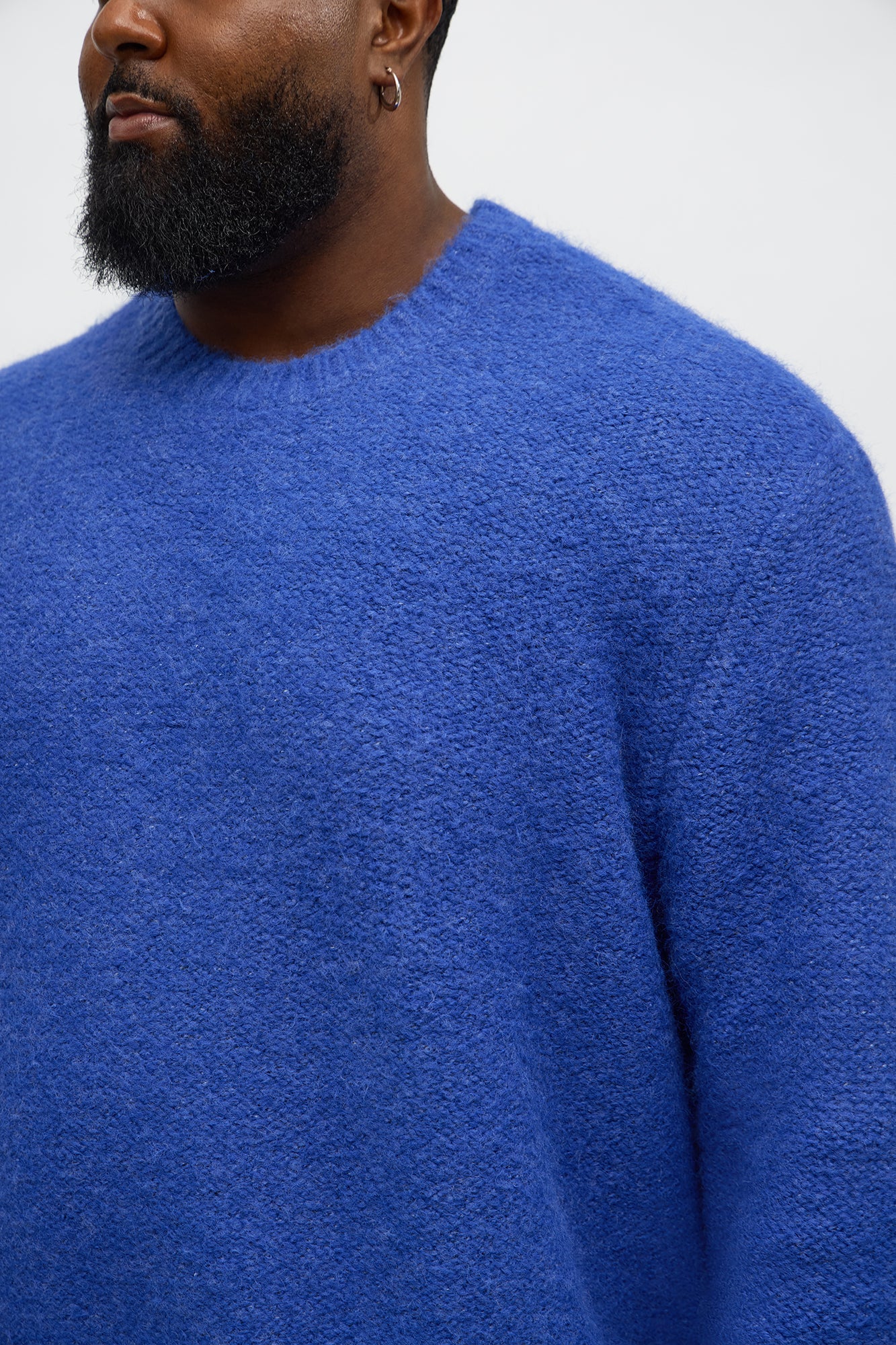 Oversized Fluffy Sweater - Blue