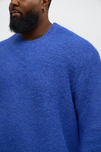 Oversized Fluffy Sweater - Blue