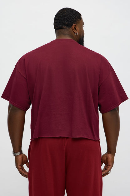 Zone 7 Oversized Short Sleeve Tee - Burgundy