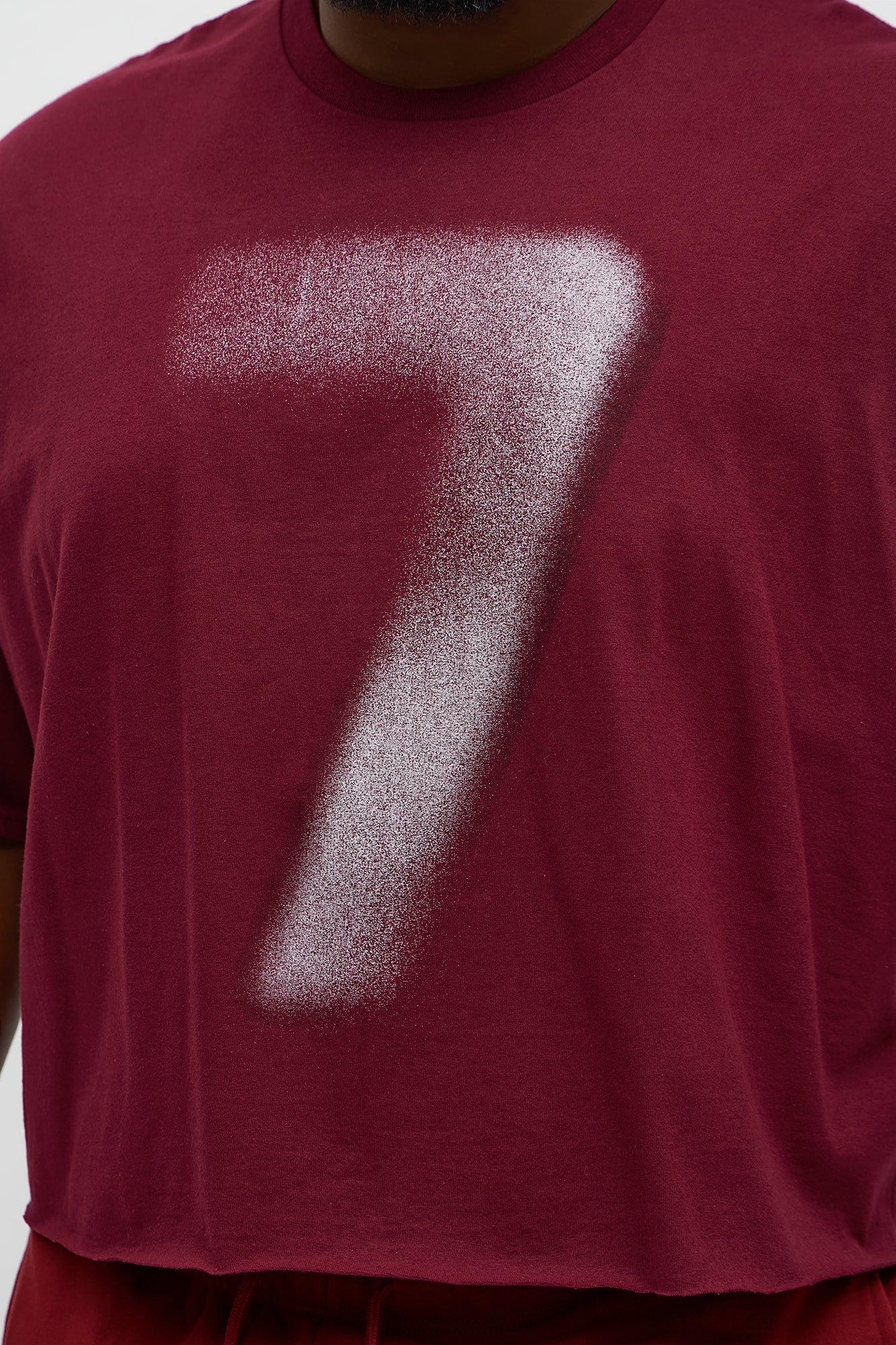 Zone 7 Oversized Short Sleeve Tee - Burgundy