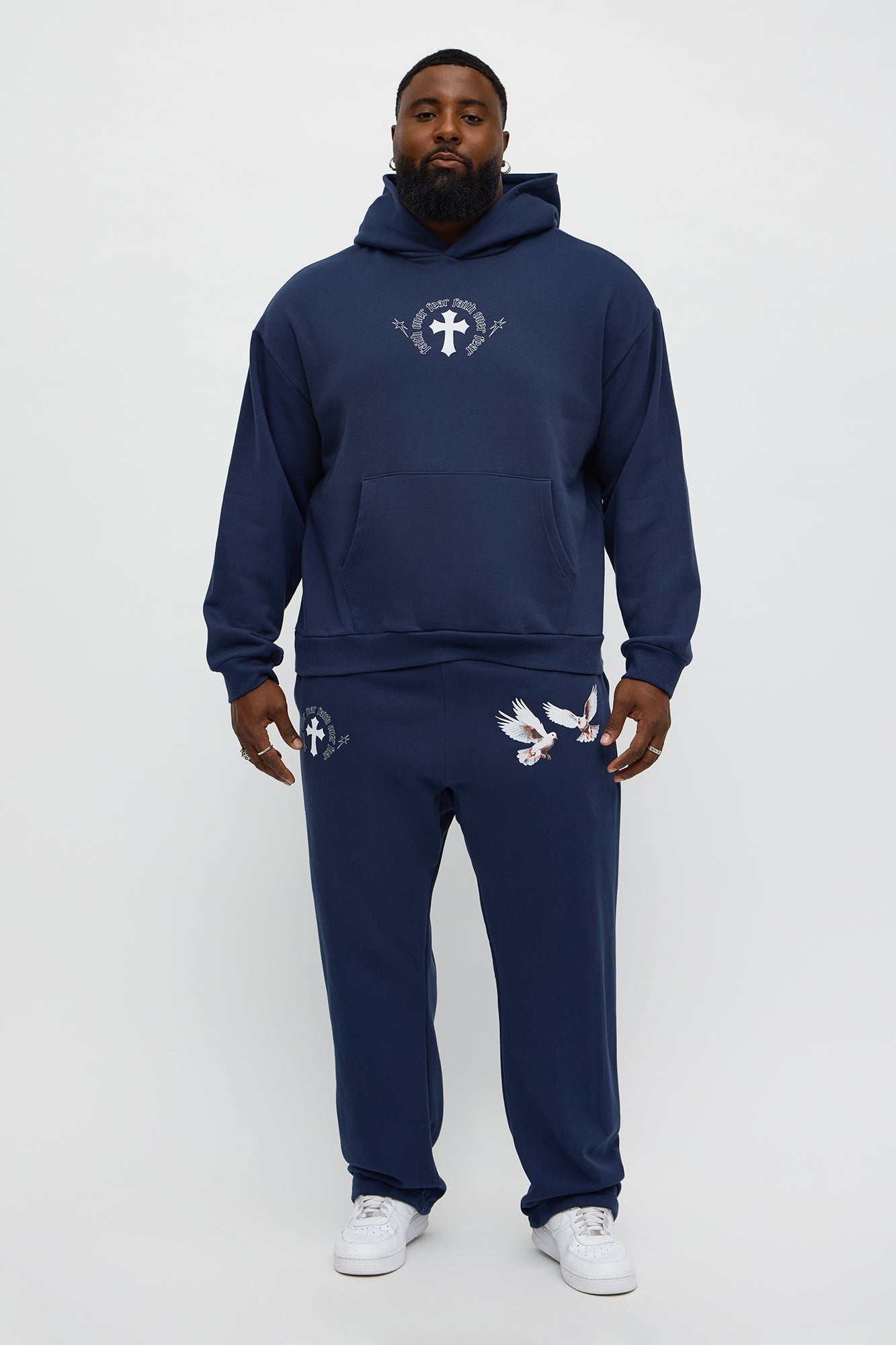 Faith Always Prevails Hoodie - Navy