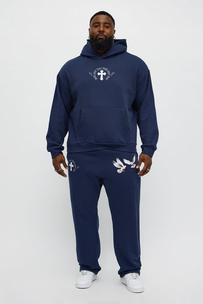 Faith Always Prevails Hoodie - Navy