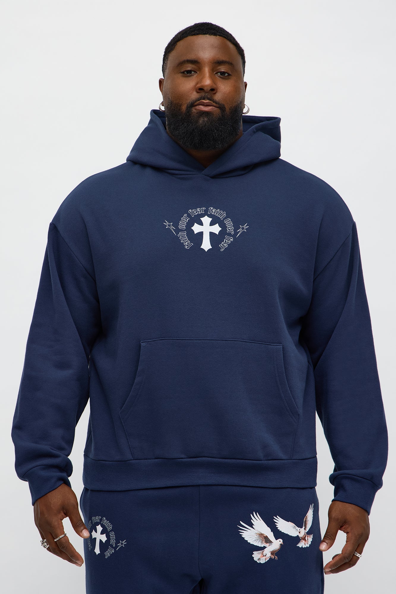 Faith Always Prevails Hoodie - Navy