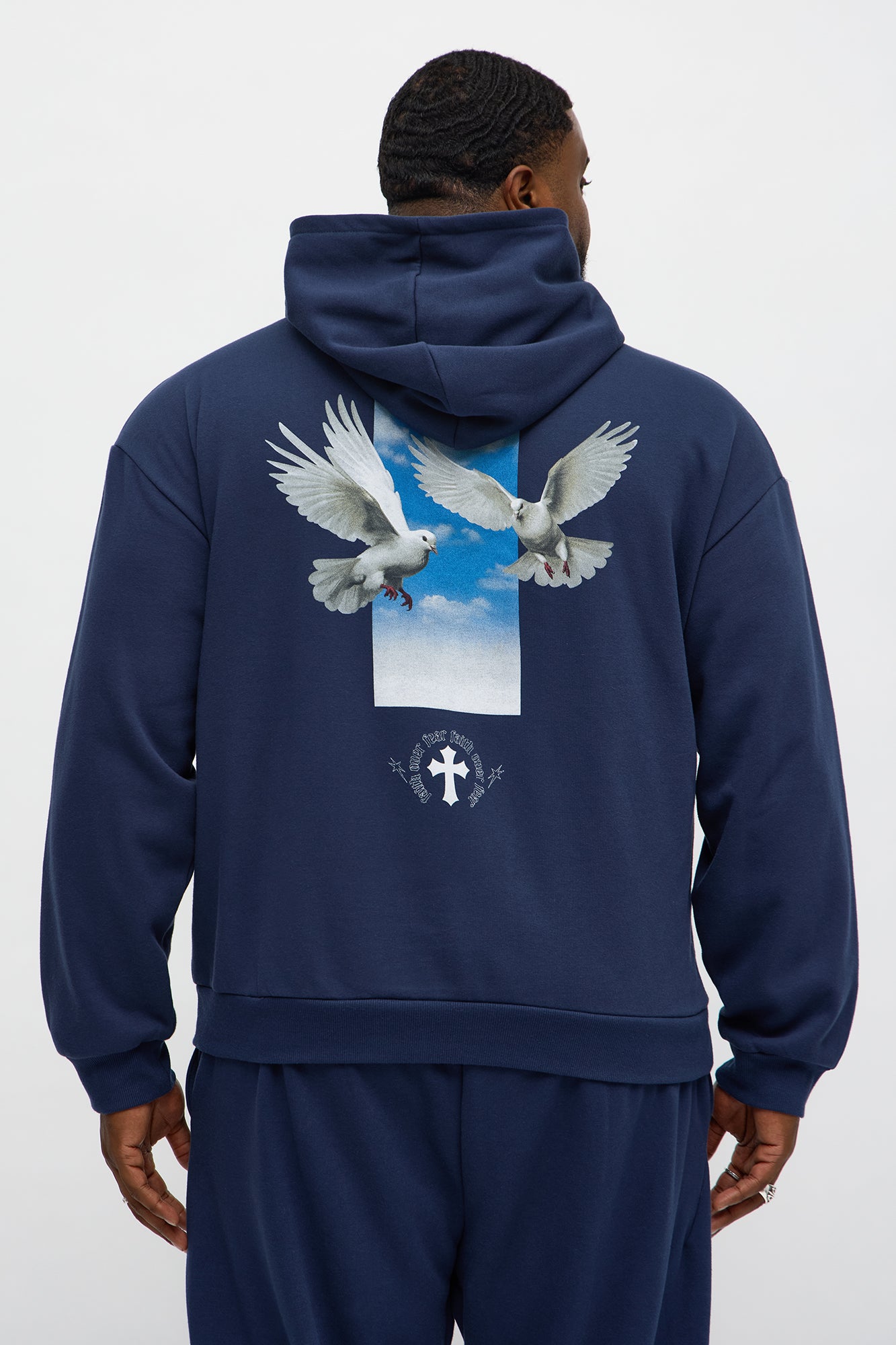 Faith Always Prevails Hoodie - Navy