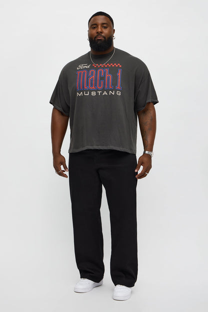 Ford Mach 1 Mustang Boxy Short Sleeve Tee - Black