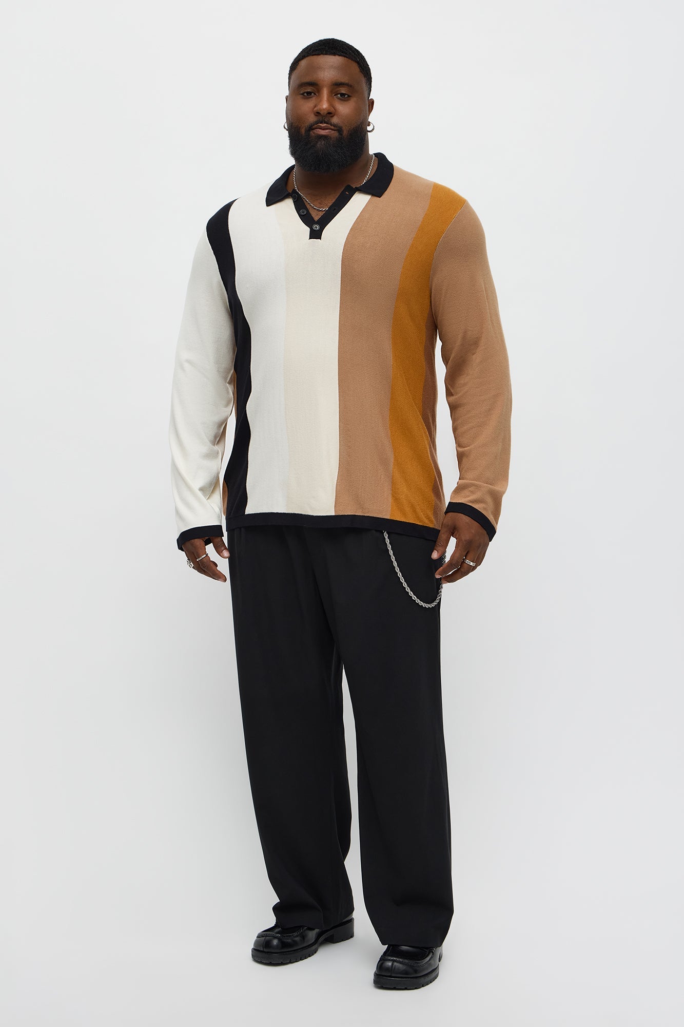 New Level Striped Polo 2.0 - Brown Combo