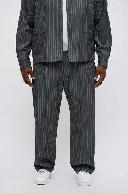 Slim Fit Straight Striped 2.0 Trouser - Dark Grey