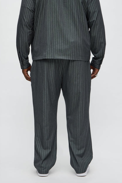 Slim Fit Straight Striped 2.0 Trouser - Dark Grey