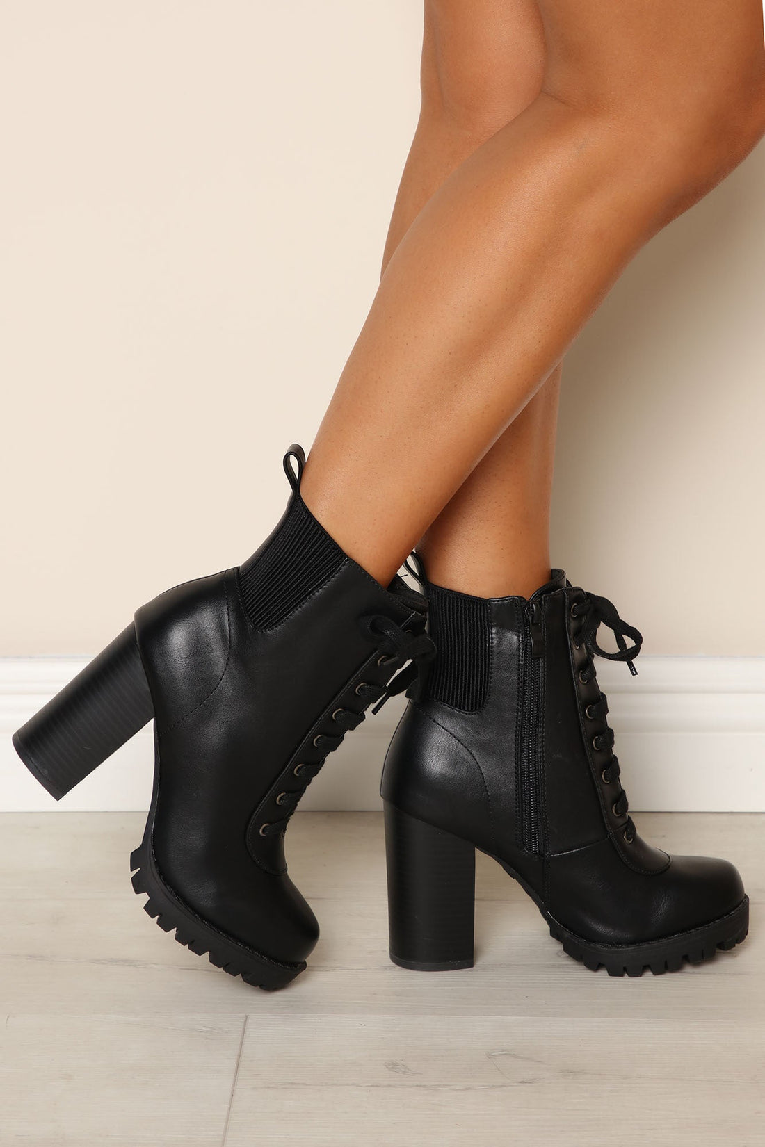 Coordinate With Me Lug Sole Booties - Black