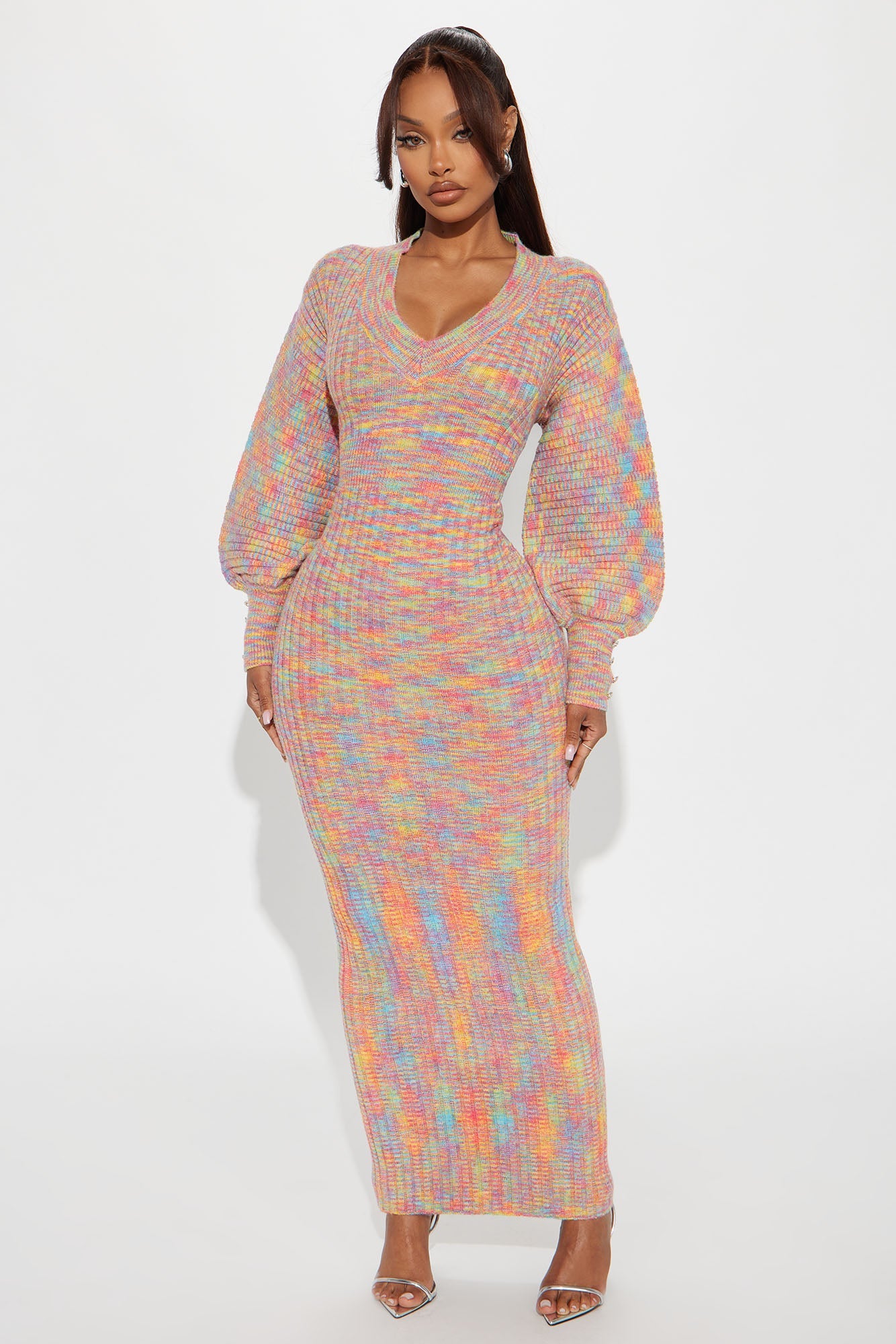 Sami Sweater Maxi Dress - Multi Color