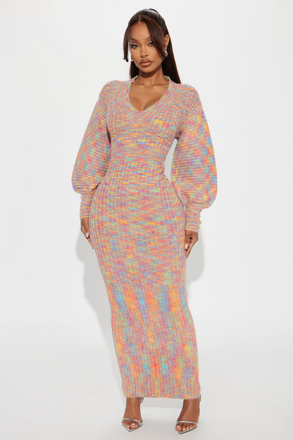 Sami Sweater Maxi Dress - Multi Color