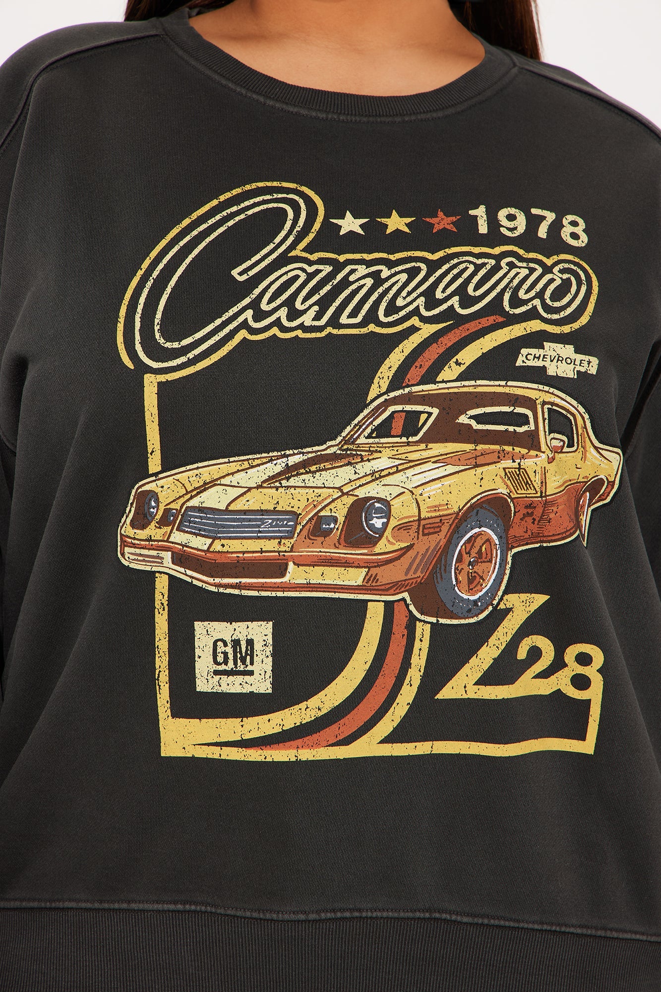 Camaro 1978 Crew Neck Sweatshirt - Black Wash