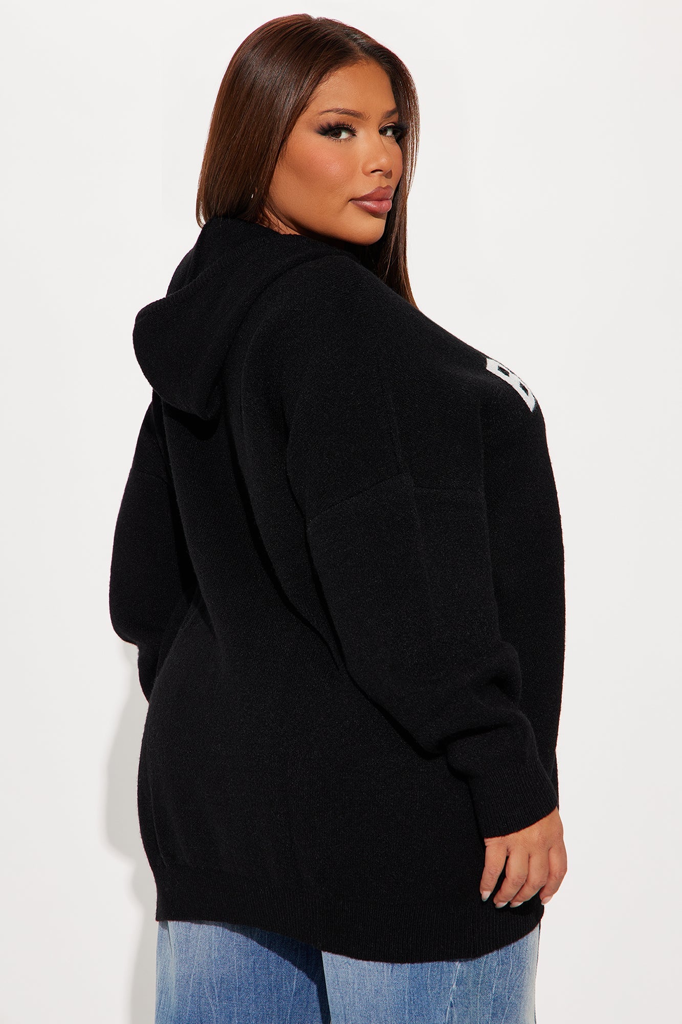 Brooklyn Hooded Sweater - Black/combo