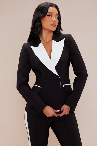 Double Take Suit Set - Black/White