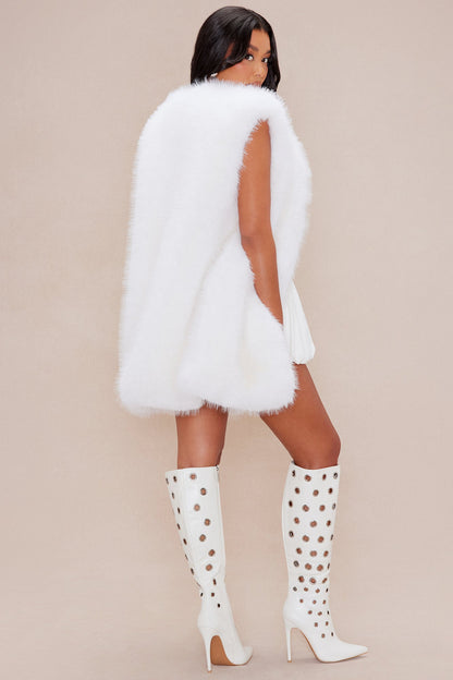 Denver Fur Vest - Off White