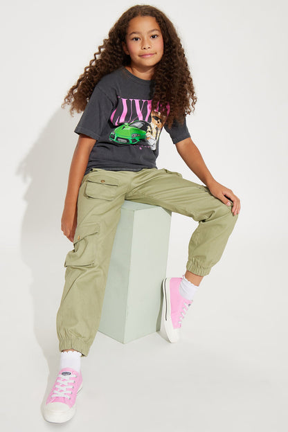 Mini Mariah Cargo Jogger Pant - Sage