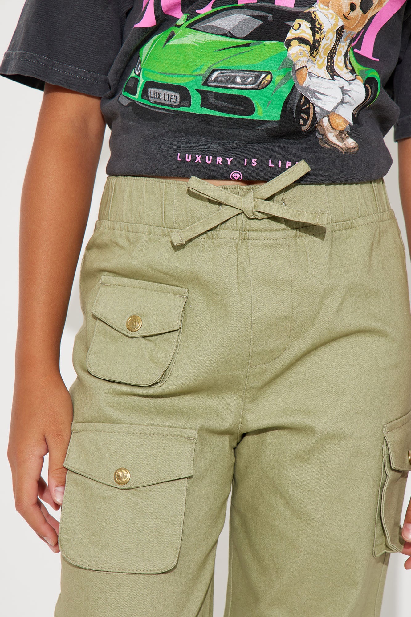 Mini Mariah Cargo Jogger Pant - Sage