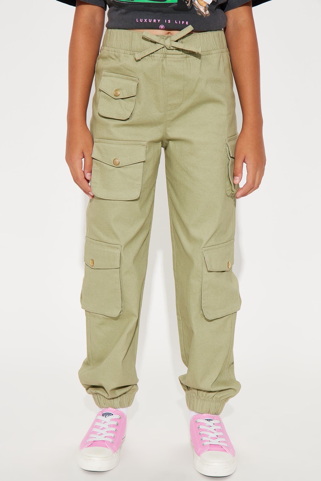 Mini Mariah Cargo Jogger Pant - Sage